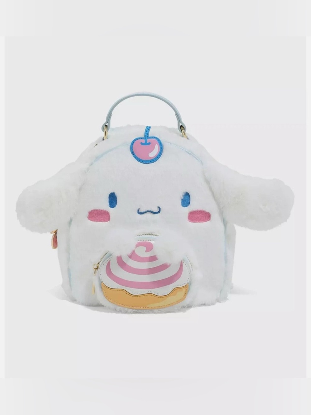 Sanrio Cinnamoroll Plush Cupcake Mini Backpack - White with Pink & Blue Accents